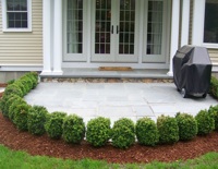 blue stone patio